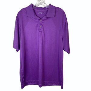 Nike Golf Purple Polo Shirt Dri-Fit Polyester Mesh Mens Size Large Lightweight